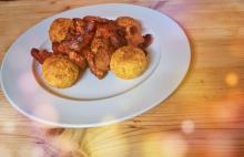 Potato balls with fakemeat