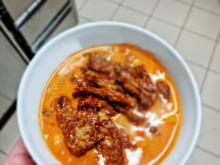 Soup with a regenerative soya insert