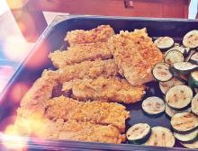 Burmese tofu with grilled zucchini