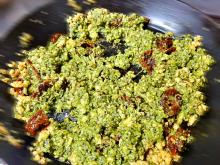 Pasta and pesto (and tofu)