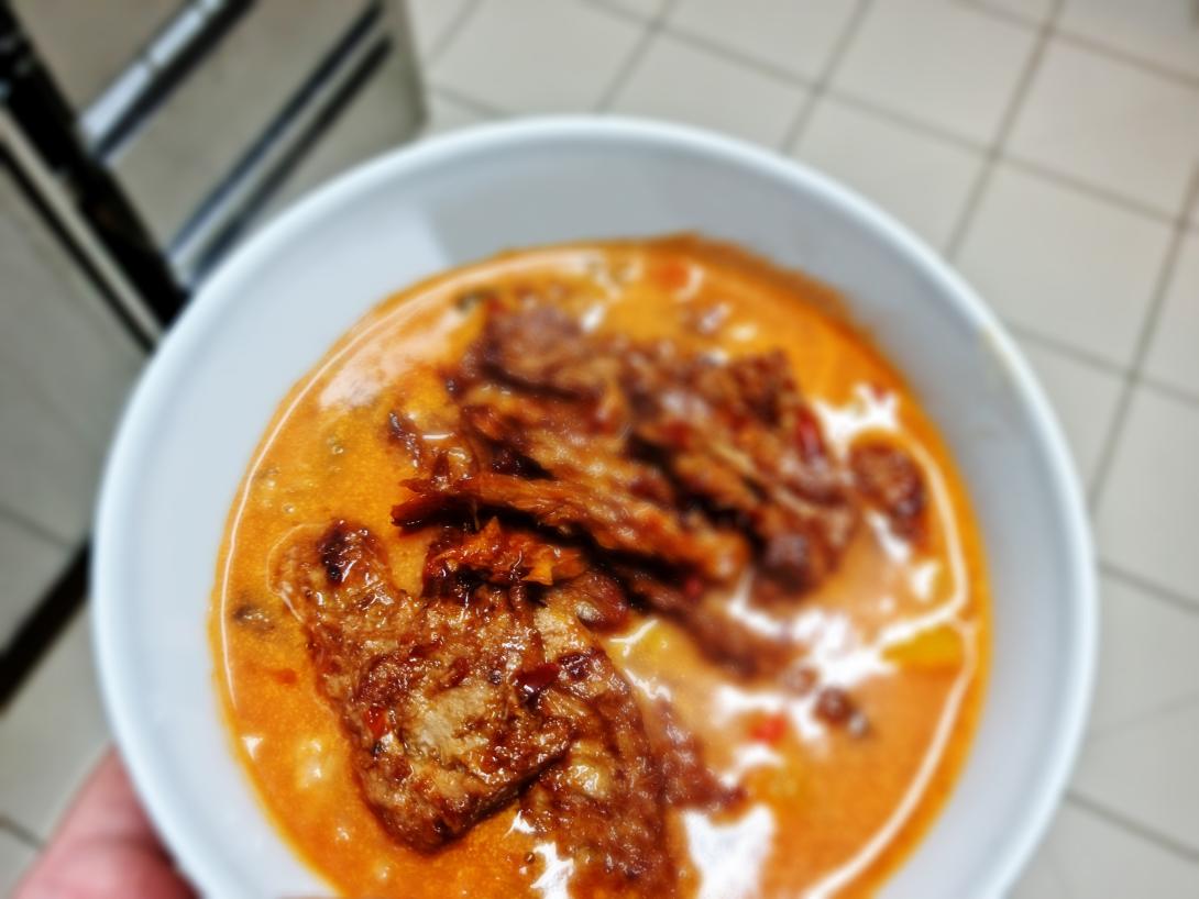 Soup with a regenerative soya insert